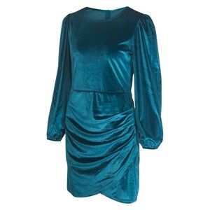 SERRA Ladies Velvet Dress Blue, Large